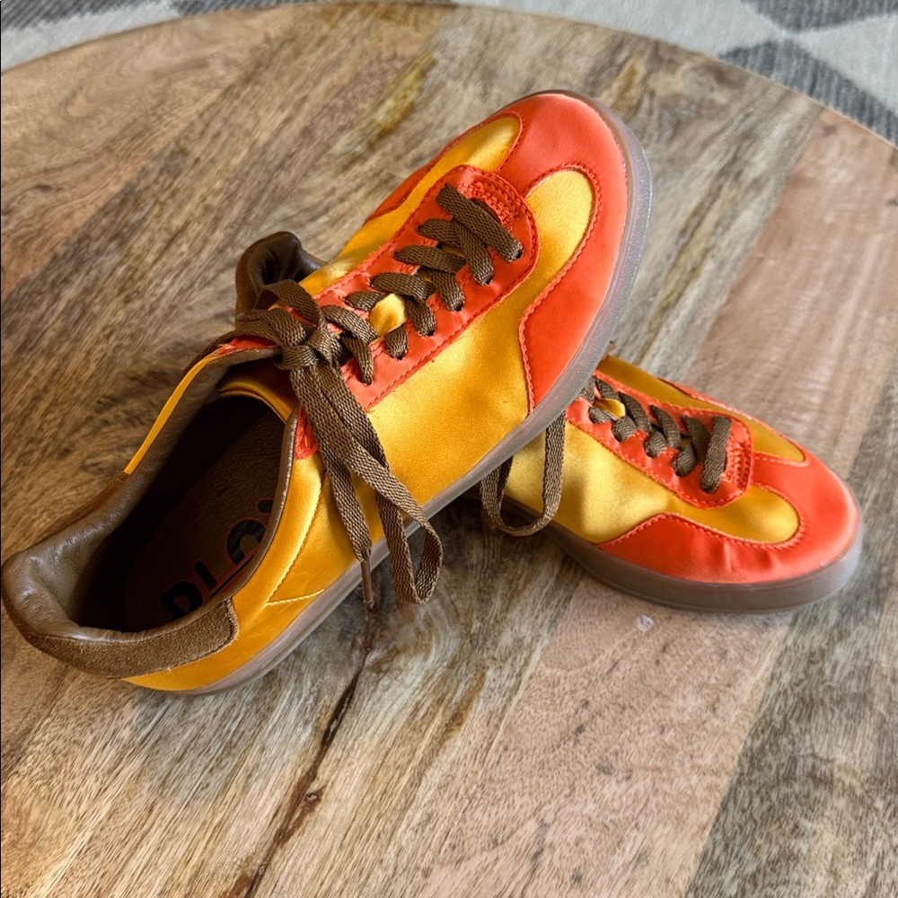 Jeffrey Campbell Orange, yellow, and tan shoes